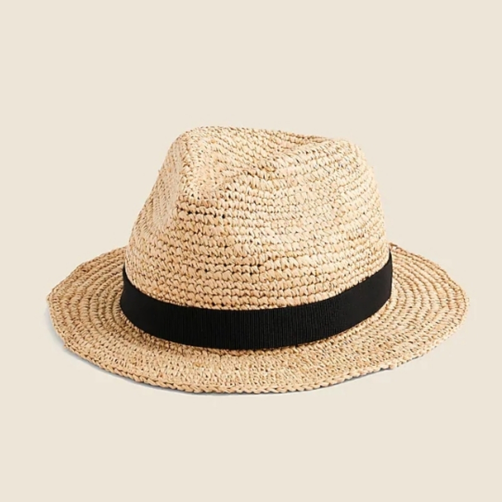 J.Crew Packable Straw Hat - natural